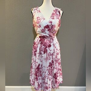 Danny & Nicole Floral Pink Sleeveless Dress